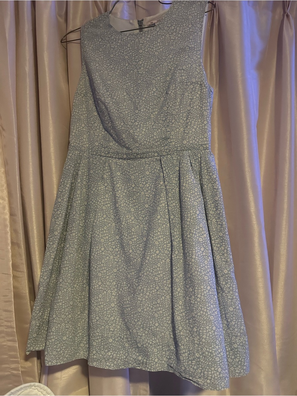 GAP Light Blue Floral Fit-and-Flare Dress